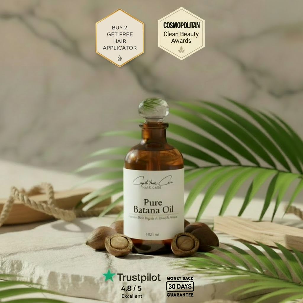 Pure Batana Oil with top-centered badges